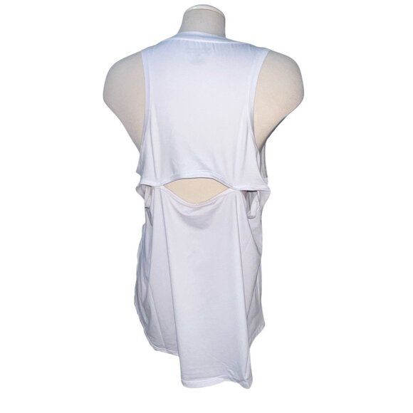 Champion Sleeveless Crew Neck Active Open Back Active Tank Top Sz XXL Womens Whi - Picture 7 of 14